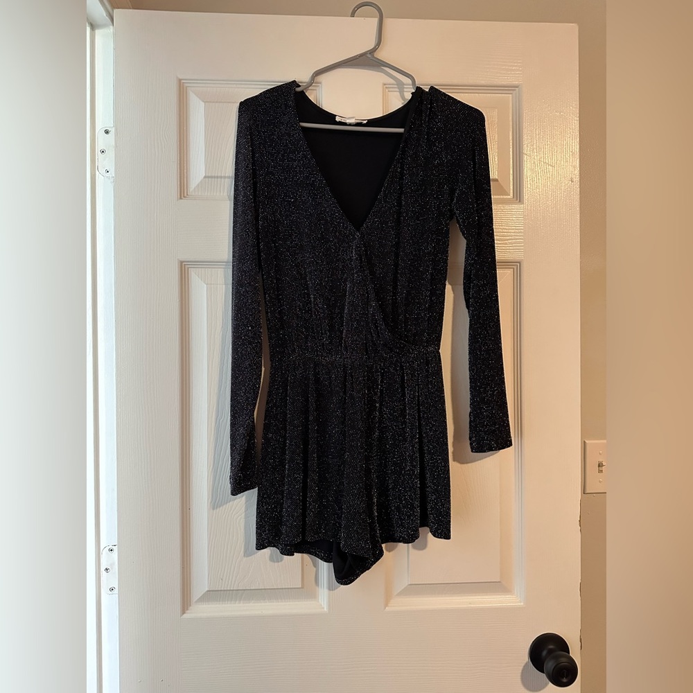 Socialite Sparkle Long Sleeve Romper